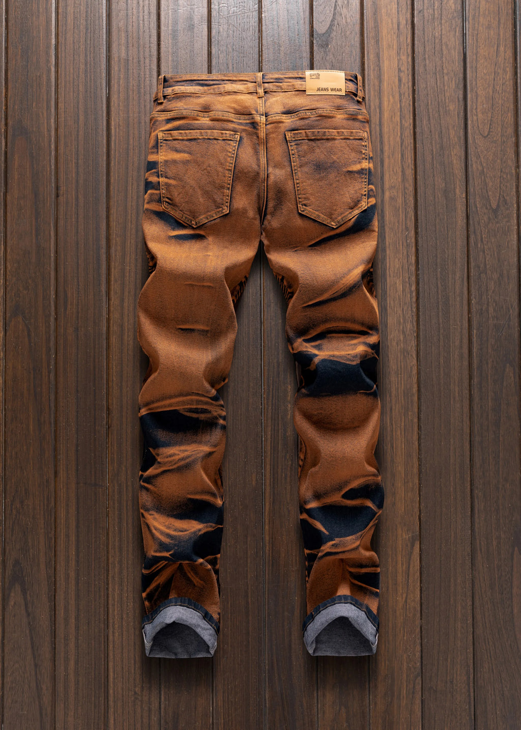 Men's street fashion versatile straight fit retro hip-hop denim pants