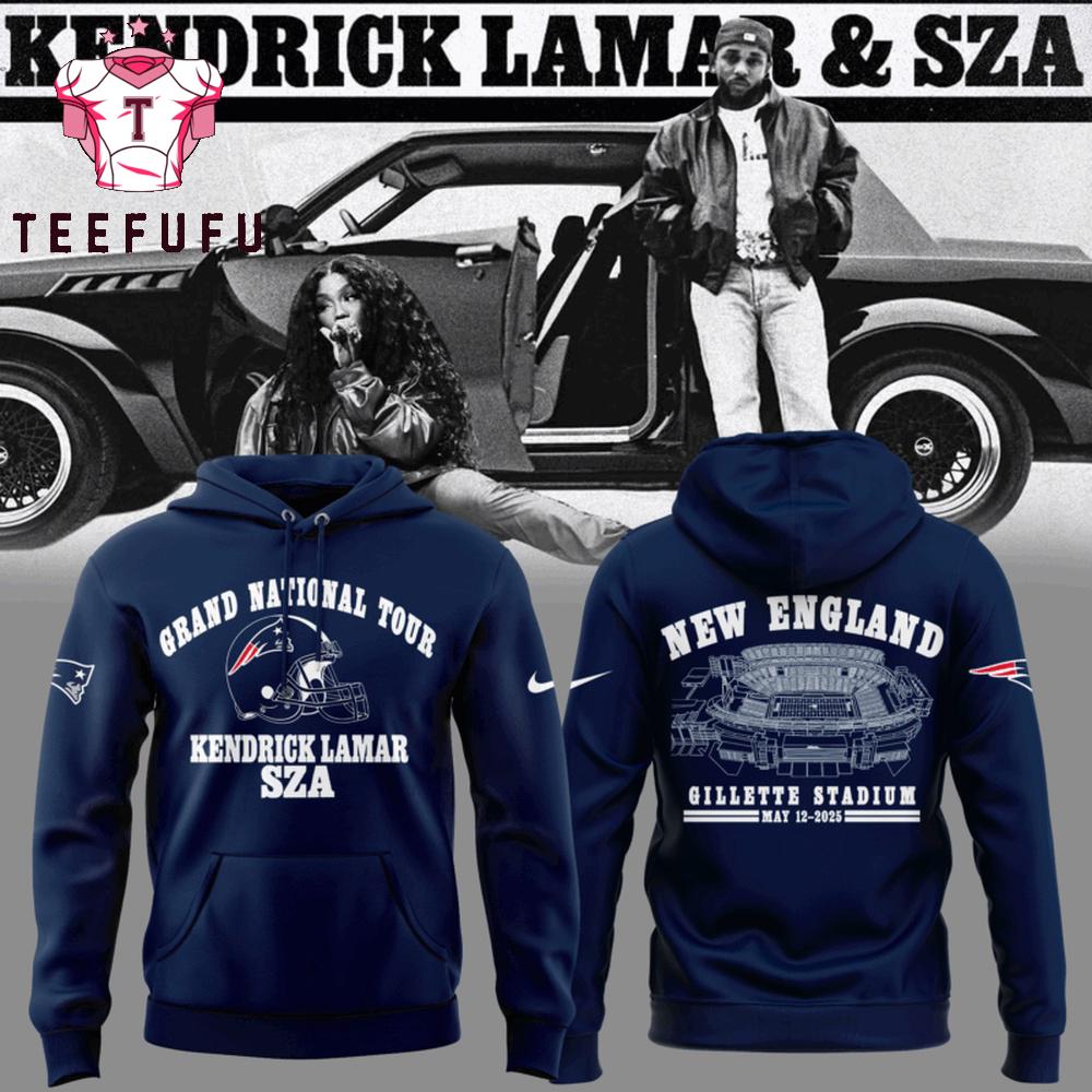 Post Malone Grand National Tour x New England Patriots 2025 3D Printed Hoodie