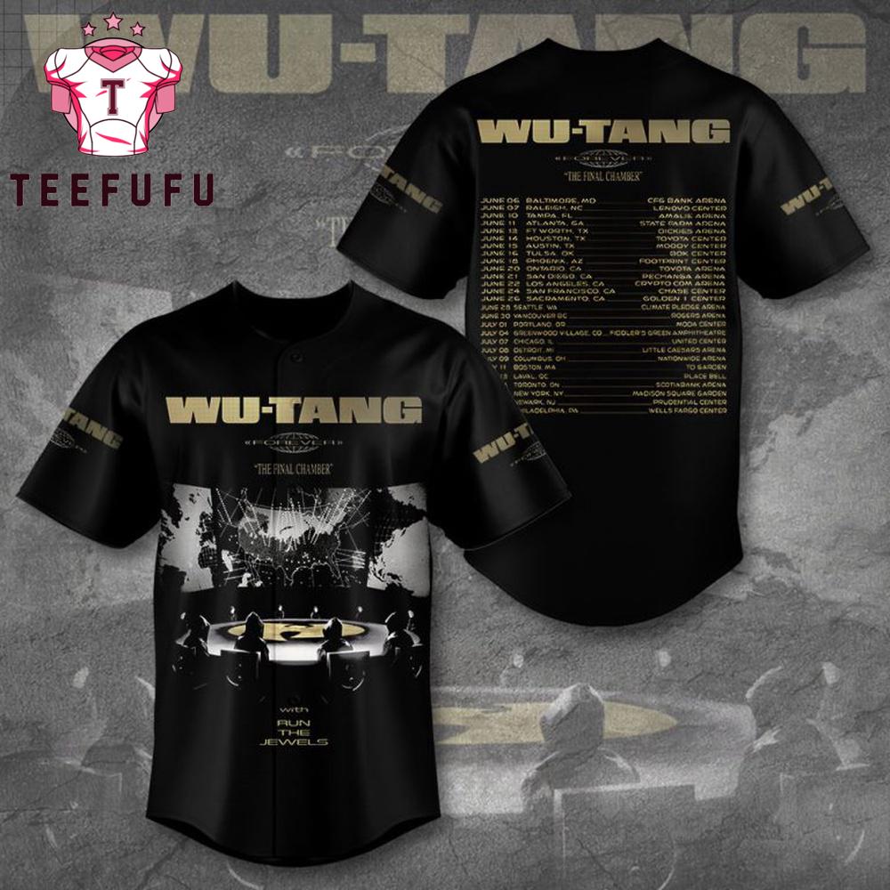 Wu-Tang Clan Run The Jerwels 2025 Tour Baseball Jersey